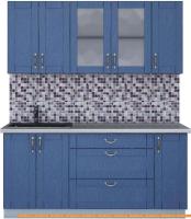 Кухня Интерлиния Мила Крафт 1.7Б (дуб лазурный) картинка
