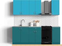 Кухня Сивирин-Компани Клео колор 1,8 (океан\мраморный синий) картинка