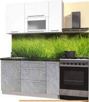 Кухня Интерлиния Мила Пластик 2.2 В (капучино глянец/опал светлый) картинка