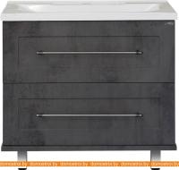 Тумба под умывальник Misty Марта 100 (напольная, темный бетон) картинка