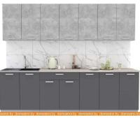 Кухня Интерлиния Мила Лайт 2.8 (бетон-антрацит-травертин) картинка