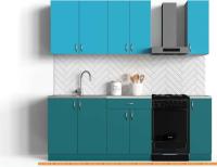 Кухня Сивирин-Компани Клео колор 1,7 (океан\мраморный синий) картинка