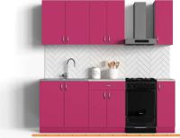 Кухня Сивирин-Компани Клео колор 1,7 (малиновый\малиновый) картинка