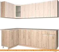 Кухня Интерлиния Мила 12x24 (дуб белый/дуб серый) картинка