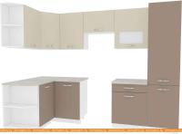 Кухня ВерсоМебель Эко-6 1.3x2.8 левая (латте/бежевый) картинка
