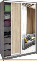Шкаф-купе Кортекс-мебель Сенатор ШК10 Классика ДСП с зеркалом (береза/дуб сонома) картинка