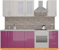 Кухня ВерсоМебель ВерсоЛайн 7-1.8 (белый 001/лиловый 012) картинка