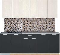 Кухня Интерлиния Мила Лайт 2.2 (вудлайн кремовый/антрацит) картинка