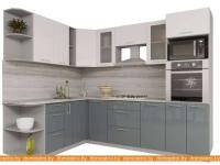 Кухня Интерлиния Мила Gloss 1.88x2.6 левая (белый-асфальт) картинка