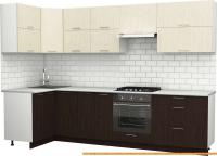 Кухня S-Company Клео крафт 1.2x3.0 левая (файнлайн мокка/файнлайн крем) картинка