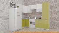 Кухня ВерсоМебель ЭкоЛайт-6 1.2x2.7 правая (белый/оливковый) картинка