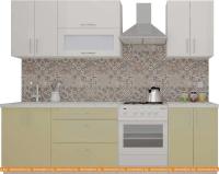 Кухня ВерсоМебель ВерсоЛайн 8-2.0 (белый 001/бежевый 002) картинка