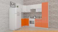 Кухня ВерсоМебель ЭкоЛайт-6 1.2x2.7 правая (белый/яркий оранжевый) картинка