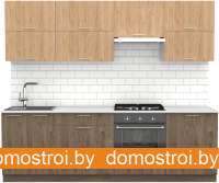 Кухня S-Company Клео крафт 2.5 (гикори темный/гикори натуральный) картинка