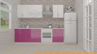 Кухня ВерсоМебель ВерсоЛайн 4-2.0 (белый/лиловый) картинка