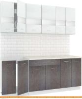 Кухня Кортекс-мебель Корнелия Экстра 2.0м (белый/береза/марсель) картинка