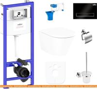 Унитаз Lavinia Boho Relfix Biore Compacto Rimless 9 в 1 97010052 (черный пластик) картинка