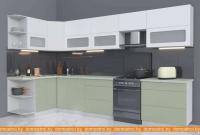 Кухня Интерлиния Мила Матте 1.5x3.5 Б правая (белый-мята-опал светлый) картинка