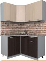 Кухня Интерлиния Мила Лайт 1.2x1.4 (дуб молочный/дуб венге) картинка