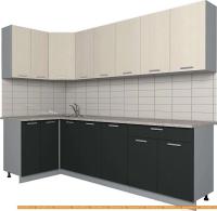 Кухня Интерлиния Мила Лайт 1.2x2.6 (вудлайн кремовый/антрацит) картинка