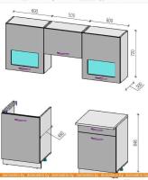 Кухня ВерсоМебель ЭкоЛайт-5 1.7 (белый/белый) картинка