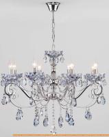Подвесная люстра Евросвет Strotskis 10109/8 (Хром-Лазурный хрусталь) картинка