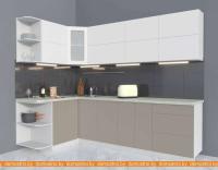 Кухня Интерлиния Мила Матте 1.5x2.6 А правая (белый-луна-опал светлый) картинка