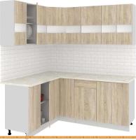 Кухня Кортекс-мебель Корнелия Экстра 1.5x1.9м (дуб сонома/королевский опал) картинка