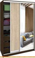 Шкаф-купе Кортекс-мебель Сенатор ШК10 Классика ДСП с зеркалом (венге/дуб сонома) картинка