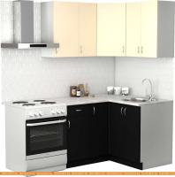 Кухня S-Company Клео лайт 1.2x1.3 правая (черный/песочный) картинка