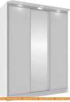 Шкаф-купе Глазов Домашний 1800 ЛДСП с зеркалом (белый) картинка