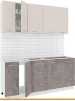 Кухня Кортекс-мебель Корнелия Лира 1.8 без столешницы (капучино/оникс) картинка