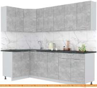Кухня Интерлиния Мила Лайт 1.2x2.5 (бетон-бетон-кастилло темный) картинка