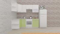 Кухня ВерсоМебель ЭкоЛайт-6 1.2x2.2 левая (белый/нежно-зеленый) картинка