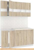 Кухня Кортекс-мебель Корнелия Экстра 1.6м (дуб сонома/марсель) картинка