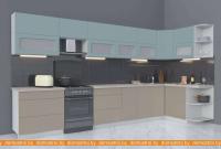 Кухня Интерлиния Мила Матте 1.5x3.9 Б правая (океан-луна-травертин серый) картинка