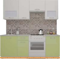Кухня ВерсоМебель ЭкоЛайт-5 2.2 (белый/нежно-зеленый) картинка