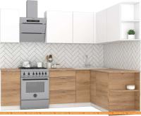 Кухня Интермебель Микс Топ-17 1.9x1.7м прав (бел прем-дуб крафт зол-дуб крафт зол) картинка