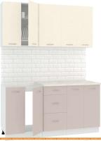 Кухня Кортекс-мебель Корнелия Лира 1.6м (крем/капучино/мадрид) картинка