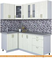 Кухня Интерлиния Мила Крафт 1.2x2.1 (дуб снежный) картинка