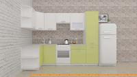 Кухня ВерсоМебель ЭкоЛайт-5 1.3x2.7 правая (белый/лайм) картинка