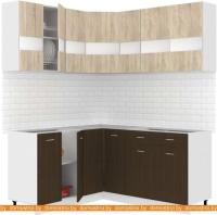 Кухня Кортекс-мебель Корнелия Экстра 1.5x1.7 без столешницы (дуб сонома/венге) картинка