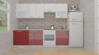 Кухня ВерсоМебель ЭкоЛайт-5 2.5 (белый/темно-красный) картинка