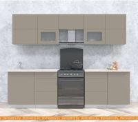 Кухня Интерлиния Мила Матте 2.7 Б (луна/луна/травертин серый) картинка