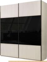 Шкаф-купе Рэйгрупп 180 SSHG Line РГ-04.06 (сосна аланд/аланд-черный глянец) картинка