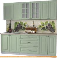 Кухня Интерлиния Мила Деко 2.2 Б (мята/травертин серый) картинка