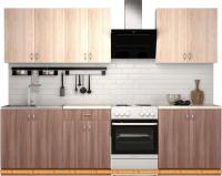Кухня S-Company Клео лайт 2.2 (ясень шимо темный/ясень шимо светлый) картинка