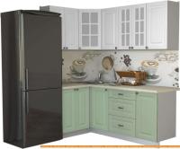 Кухня Интерлиния Мила Деко 1.2x2.0 (мята/белый/опал светлый) картинка
