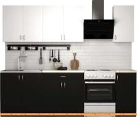 Кухня S-Company Клео лайт 2.0 (черный/белый) картинка