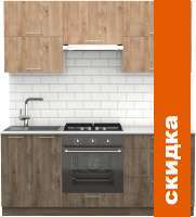 Кухня S-Company Клео крафт 1.9 (дуб харбор эспрессо/дуб харбор золото) картинка